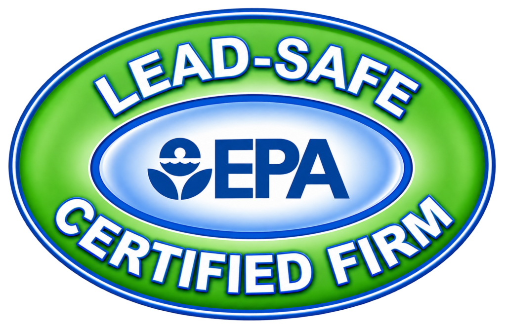 glossy lead safe epa certified badge